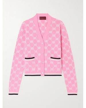 Gucci Papiro Cardigan Aus Baumwolle - Pink