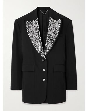 Rabanne Studded Grain De Poudre Wool Blazer - Black