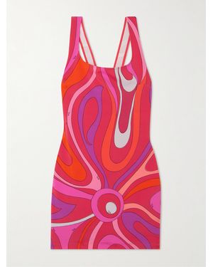 Emilio Pucci Printed Stretch-Jersey Mini Dress - Pink