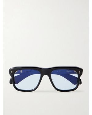 Jacques Marie Mage Yves D-Frame Acetate Sunglasses - Blue