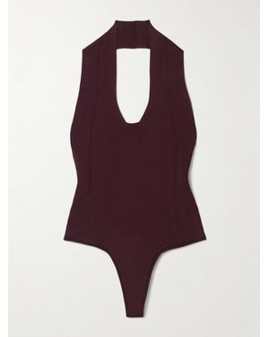 KHAITE Toto Neckholder-Body Aus Stretch-Strick - Lila