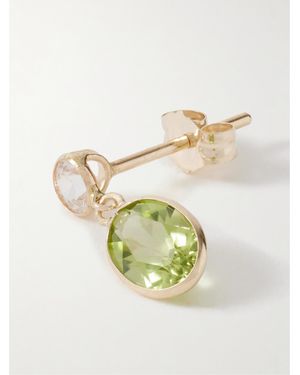Loren Stewart Sunny 14-Karat, Diamond And Peridot Single Earring - Metallic