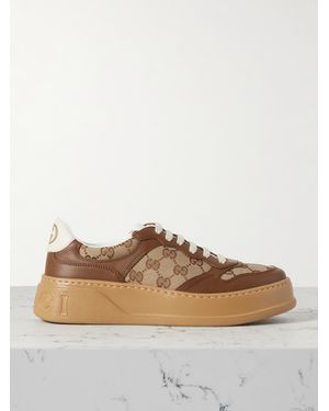 Gucci Gg Canvas Low-Top Trainers - Brown
