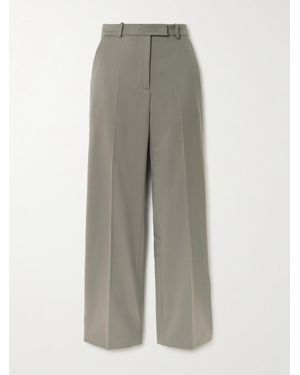 Frankie Shop Lenora Hose Mit Geradem Bein Aus Twill Mit Falten - Grau