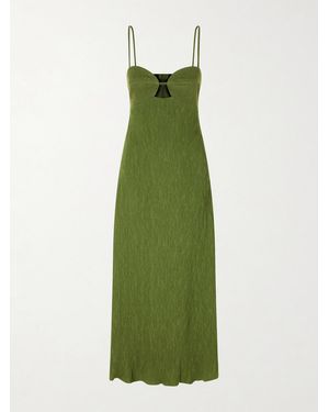 Johanna Ortiz Dream Spinner Crinkled-Crepe Midi Dress - Green
