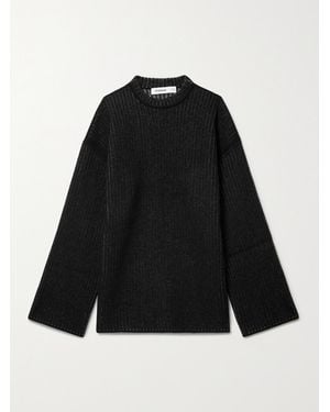 FFORME Net Sustain Harlow Ribbed Cashmere Sweater - Schwarz