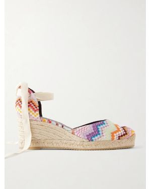Missoni Eva 60 Striped Woven Espadrilles Sandals - Natural