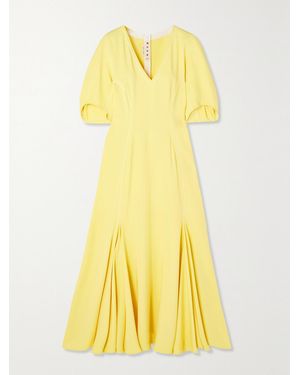 Marni Stretch-Crepe Midi Dress - Yellow
