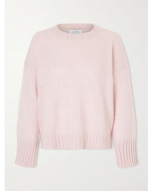 La Ligne Brushed Wool And Cashmere-Blend Sweater - Pink