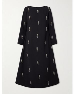 Jonathan Simkhai Coretta Embellished Crepe Midi Dress - Black