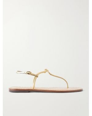 Amanu The Naivasha Embellished Leather Sandals - Natural
