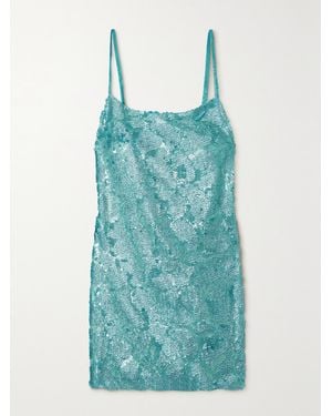 Siedres Mini-Robe En Tulle À Sequins Yula - Bleu
