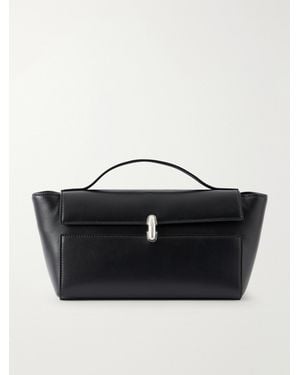 SAVETTE Symmetry Trapeze Pochette Leather Tote - Schwarz