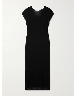 Frankie Shop Mysia Maxikleid Aus Strick - Schwarz
