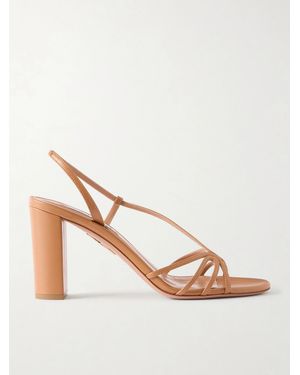 Aquazzura Talk To Me 85 Leather Sandals - Brown