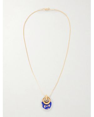 Maison Mayle Niki Drop Vergoldete Kette Mit Emaille - Weiß