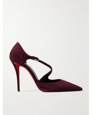 Christian Louboutin Miss Ziggyta 100 Suede Court Shoes - Pink