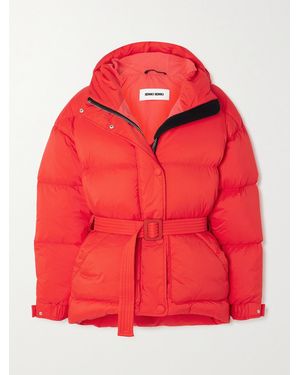 Ienki Ienki Michlin Hooded Belted Quilted Shell Down Jacket - Red