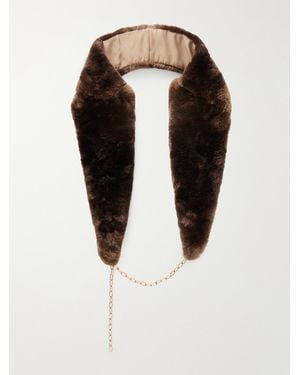 Gabriela Hearst Demeter Shearling Scarf - Black