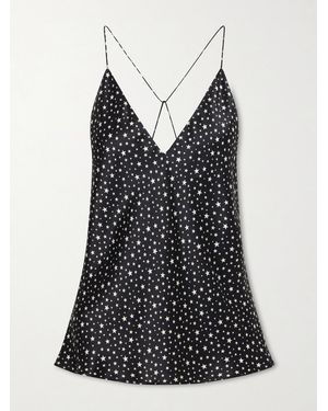 Nili Lotan Emile Printed Silk Cami - Black