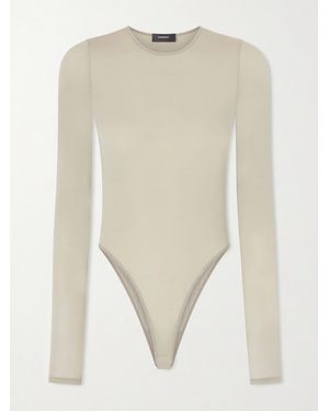 Wardrobe NYC Body Aus Stretch-Jersey - Natur
