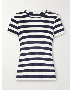 Nili Lotan Striped Cotton-Jersey T-Shirt - Blue