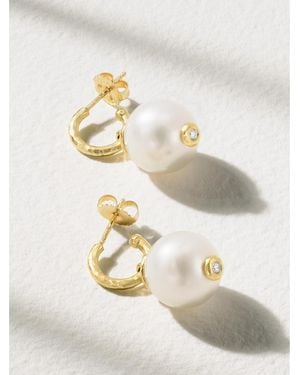 Octavia Elizabeth 18-Karat, Pearl And Diamond Earrings - White