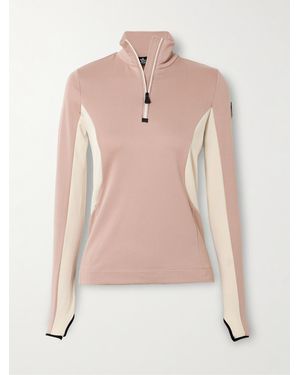 Moncler Color-Block Stretch-Jersey Base Layer - Pink
