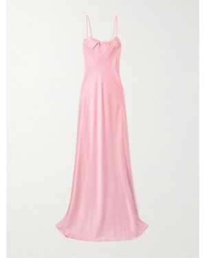 McQueen Silk-Satin Gown - Pink