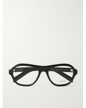 Prada D-Frame Acetate Glasses - Black