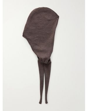 Lemaire Knitted Wool Scarf - Brown