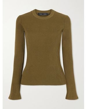 Proenza Schouler Nir Ribbed-Knit Top - Green