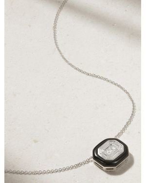 Nikos Koulis Oui 18-Karat, Diamond And Enamel Necklace - Natural