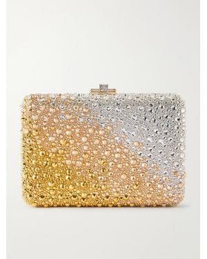 Judith Leiber Slim Slide Crystal-Embellished-Tone Clutch - Natural