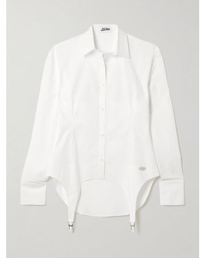 Jean Paul Gaultier Hemd Aus Stretch-Baumwolle Mit Verzierungen - Weiß