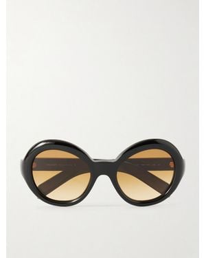 Prada Round-Frame Acetate Sunglasses - Natural