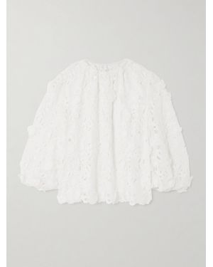 Zimmermann Patience Broderie Anglaise Cotton Blouse - White