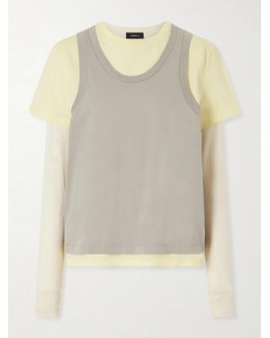 Wardrobe NYC Layered Cotton-Jersey T-Shirt - Natural