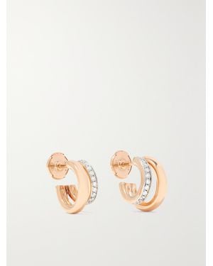 Pomellato Together 18-Karat Rose Diamond Hoop Earrings - Natural