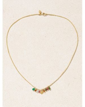 Pippa Small 18-Karat, Tourmaline And Cord Necklace - Natural