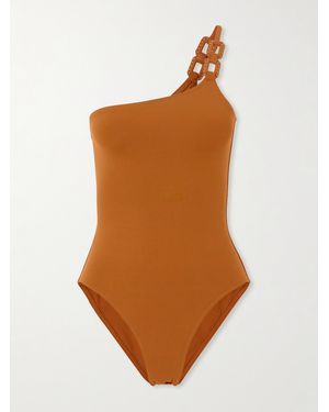 Eres Maillot De Bain Asymétrique À Ornements Plaisance Ancre - Marron