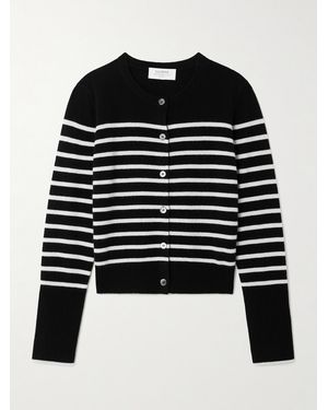 La Ligne Striped Lean Lines Cashmere Cardigan - Schwarz