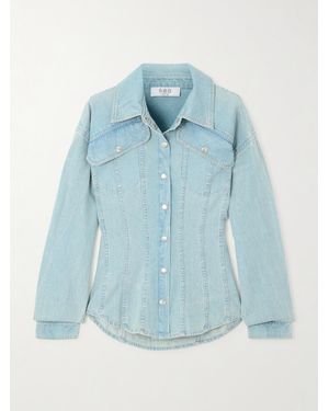 Sea Alba Panelled Denim Shirt - Blue