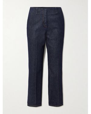 Dries Van Noten Cropped High-Rise Flared Jeans - Blue