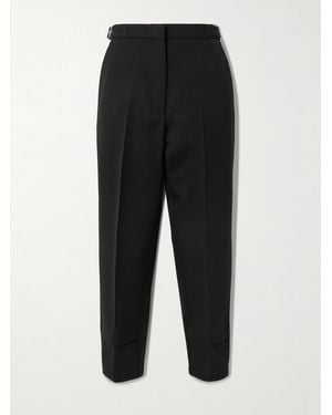 Lanvin Wool-Twill Tapered Trousers - Black