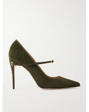 Jennifer Chamandi Lorenzo 105 Suede Pumps - Green