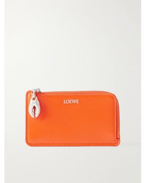 Loewe Claw Coin Leather Cardholder - Orange