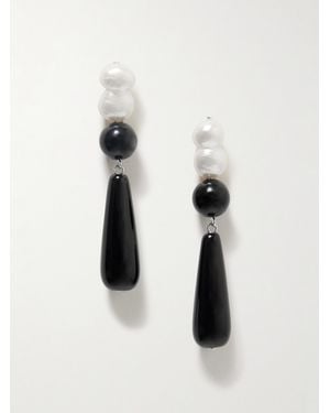 Completedworks Tarn Ii Recycled, Onyx And Pearl Earrings - Natural