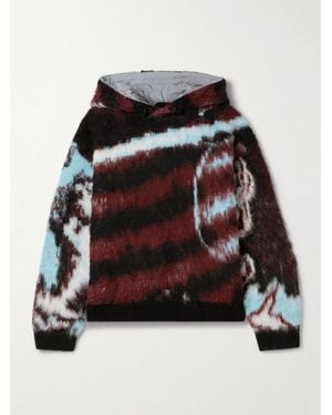 Aztech Mountain Off Piste Hoodie Aus Bedrucktem Fleece Mit Shell-Einsatz - Schwarz