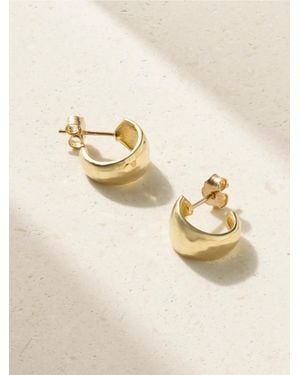 Jennifer Meyer Mini Hammered 18-Karat Hoop Earrings - Natural